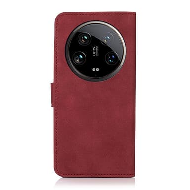 SKALO Xiaomi 14 Ultra 5G KHAZNEH Plånboksfodral i PU-Läder - Röd