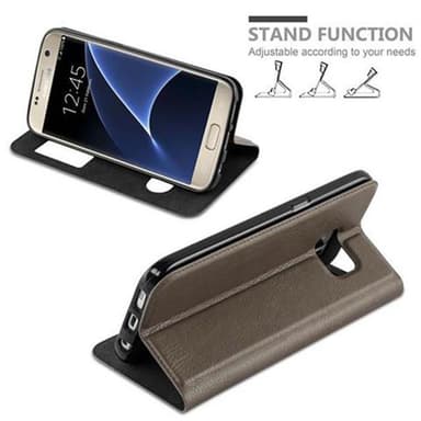 Samsung Galaxy S7 Plånboksfodral Skal (Brun)