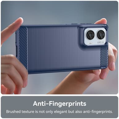 SKALO Motorola Edge 50 Fusion Armor Carbon Stöttåligt TPU-skal - Blå