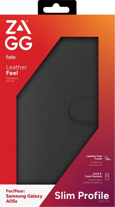 Zagg Samsung Galaxy A05s plånboksfodral (svart)