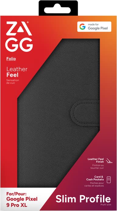 Zagg Google Pixel 9/9 Pro plånboksfodral (svart)