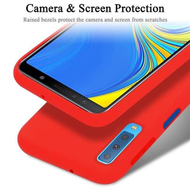 Samsung Galaxy A7 2018 Skal Fodral Case (Röd)
