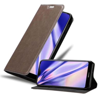 Skal Nokia 7.1 Plånboksfodral (Brun)