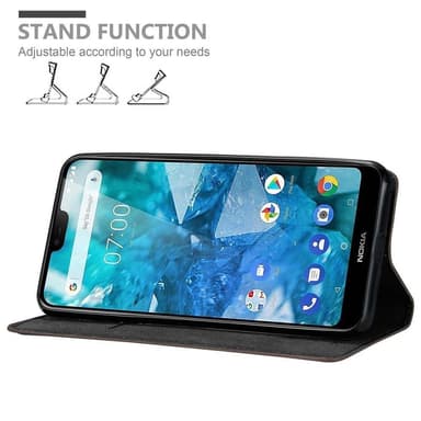 Skal Nokia 7.1 Plånboksfodral (Brun)