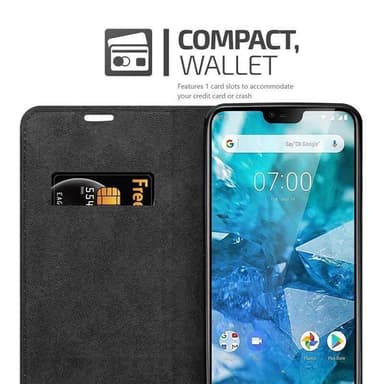 Skal Nokia 7.1 Plånboksfodral (Brun)