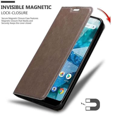 Skal Nokia 7.1 Plånboksfodral (Brun)