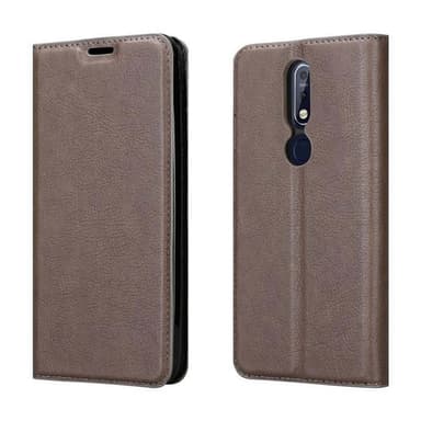 Skal Nokia 7.1 Plånboksfodral (Brun)
