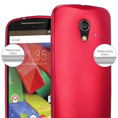 Skal Motorola MOTO G2 Fodral Case (Röd)
