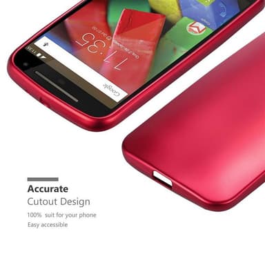Skal Motorola MOTO G2 Fodral Case (Röd)