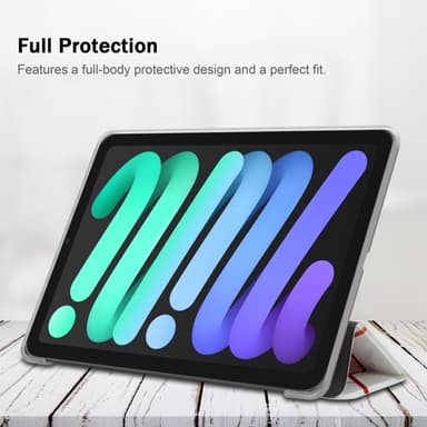iPad MINI 6 (8.3 Tull) Plånboksfodral Skal (Vit)