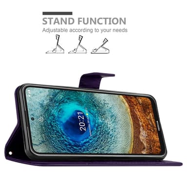 Nokia X10 / X20 Plånboksfodral Skal (Lila)