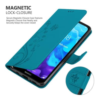 Huawei Y6 PRO 2019 Plånboksfodral Skal (Blå)