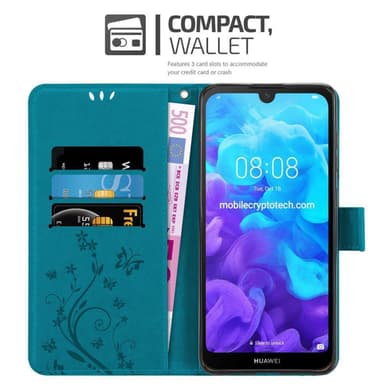 Huawei Y6 PRO 2019 Plånboksfodral Skal (Blå)