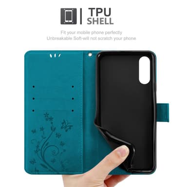 Huawei Y6 PRO 2019 Plånboksfodral Skal (Blå)