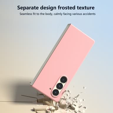 SKALO Samsung Z Fold6 Ultratunn Skin-touch Fold Skal - Rosa