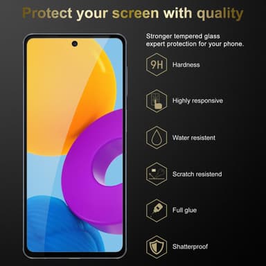 Samsung Galaxy M52 5G 3x Skyddsglas Skyddsfilm