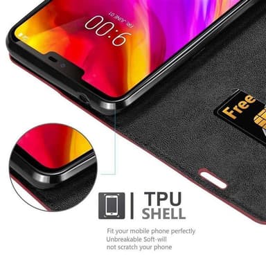 Skal LG G7 ThinQ / FIT / ONE Plånboksfodral (Röd)