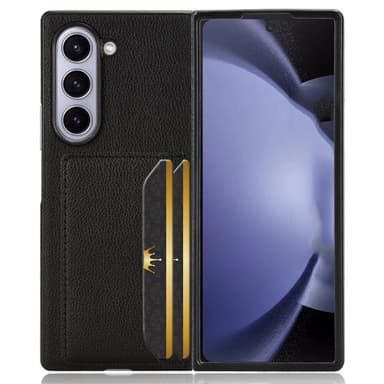 SKALO Samsung Z Fold6 PU-Läder Korthållare Skal - Svart