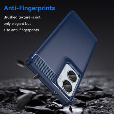 SKALO Motorola Edge 50 Fusion Armor Carbon Stöttåligt TPU-skal - Blå
