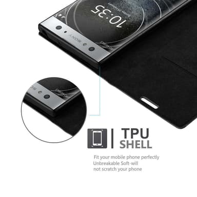 Skal Sony Xperia XA2 ULTRA Plånboksfodral (Svart)