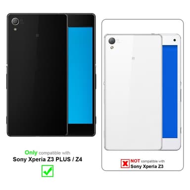 Sony Xperia Z3 PLUS / Z4 Plånboksfodral Skal (Svart)