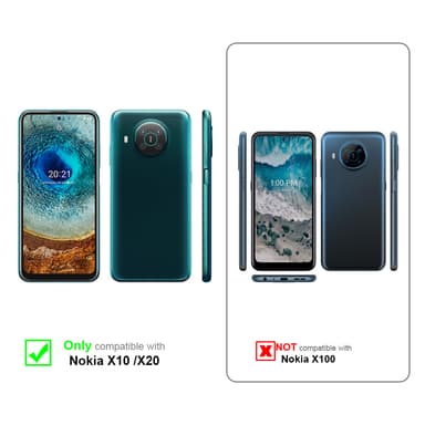 Nokia X10 / X20 Plånboksfodral Skal (Grå)