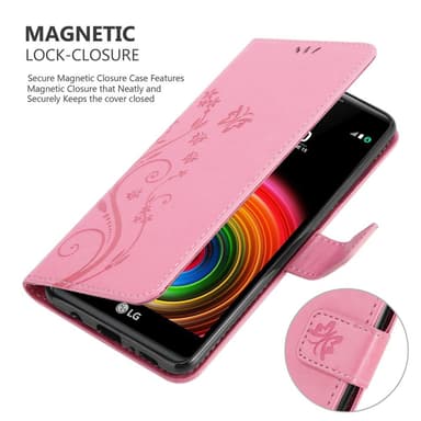 LG X POWER Plånboksfodral Skal (Rosa)