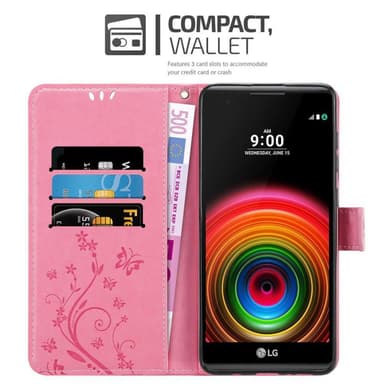 LG X POWER Plånboksfodral Skal (Rosa)