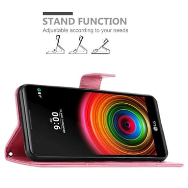 LG X POWER Plånboksfodral Skal (Rosa)