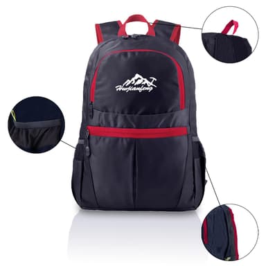 Vikbar Ryggsäck 36L Unisex Vattentät (svart)