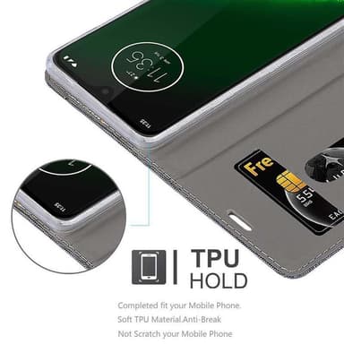 Motorola MOTO G7 / G7 PLUS Plånboksfodral Skal (Grå)