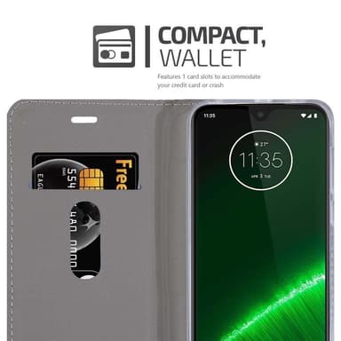 Motorola MOTO G7 / G7 PLUS Plånboksfodral Skal (Grå)