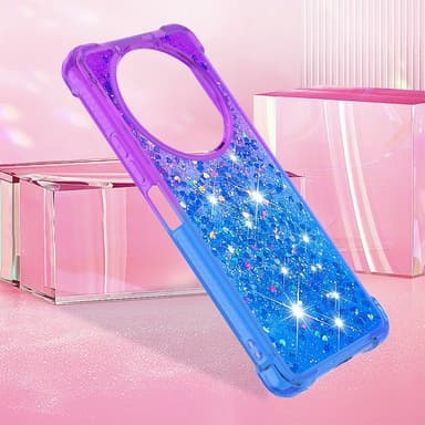SKALO Xiaomi Redmi A3 Kvicksand Glitter Hjärtan TPU-skal - Lila-Blå