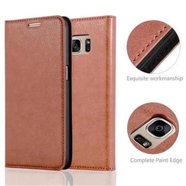 Skal Samsung Galaxy S7 Plånboksfodral (Brun)