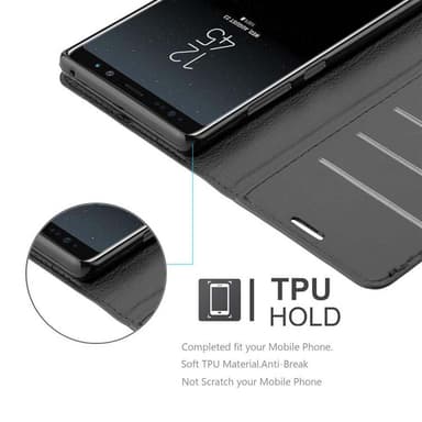 Samsung Galaxy NOTE 8 Plånboksfodral Skal (Svart)