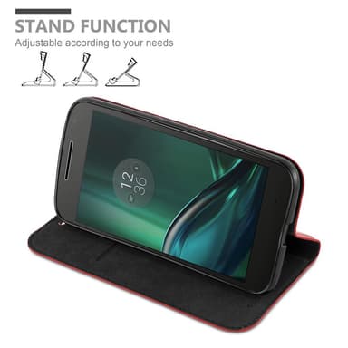 Skal Motorola MOTO G4 / G4 PLUS Plånboksfodral (Röd)