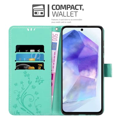 Samsung Galaxy A55 Plånboksfodral Skal (Turkos)