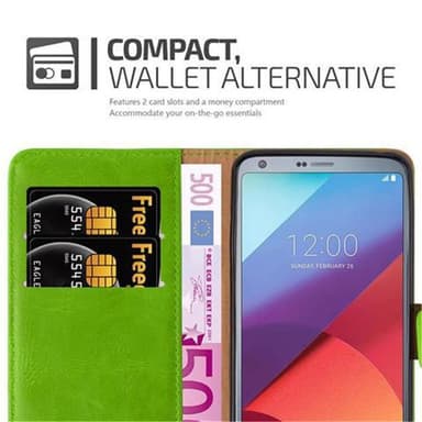LG G6 Plånboksfodral Skal (Grön)