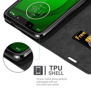 Skal Motorola MOTO G7 PLAY Plånboksfodral (Svart)