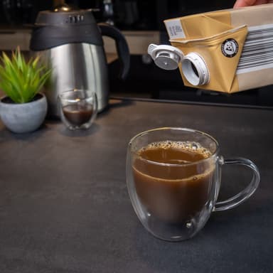 4x Kaffekopp Mugg Termoglas 200-300ml Teglas Kaffeglas