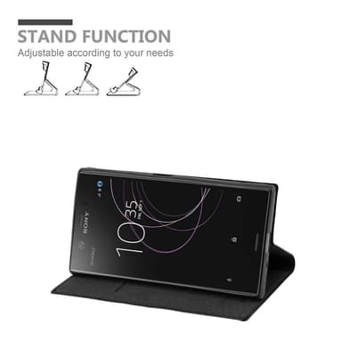 Skal Sony Xperia XZ1 Plånboksfodral (Svart)