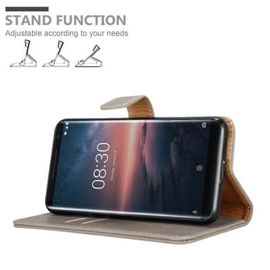 Nokia 8 Sirocco Plånboksfodral Skal (Brun)
