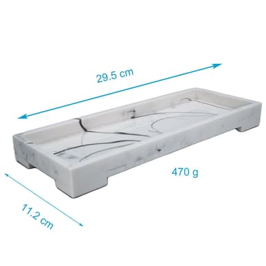 Förvaringsbricka Toalettbricka Serveringsbricka (Vit)