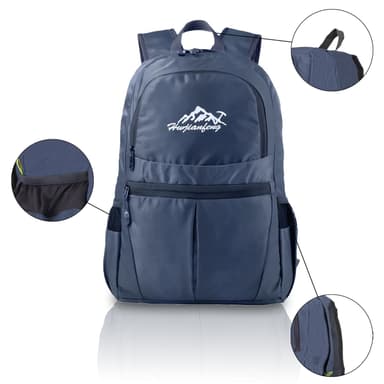 Vikbar Ryggsäck 36L Unisex Vattentät (mörkblå)