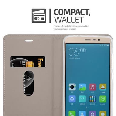 Xiaomi RedMi NOTE 3 Plånboksfodral Skal (Grå)