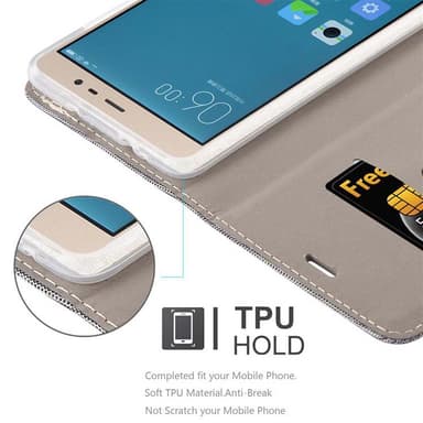 Xiaomi RedMi NOTE 3 Plånboksfodral Skal (Grå)