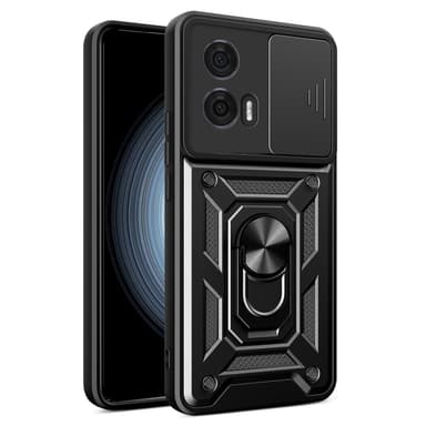 SKALO Motorola Edge 50 Fusion Armor Hybrid Metallring Kameraslider - Svart
