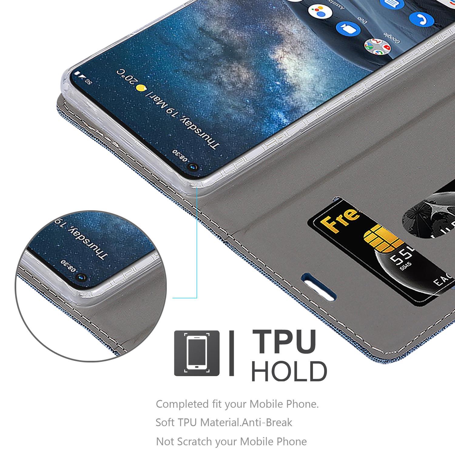 Nokia 8.3 Plånboksfodral Skal (Blå)