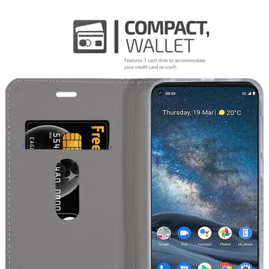 Nokia 8.3 Plånboksfodral Skal (Blå)