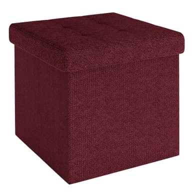 Hopfällbar Sittpall 38x38x38 cm Fotstöd (röd)